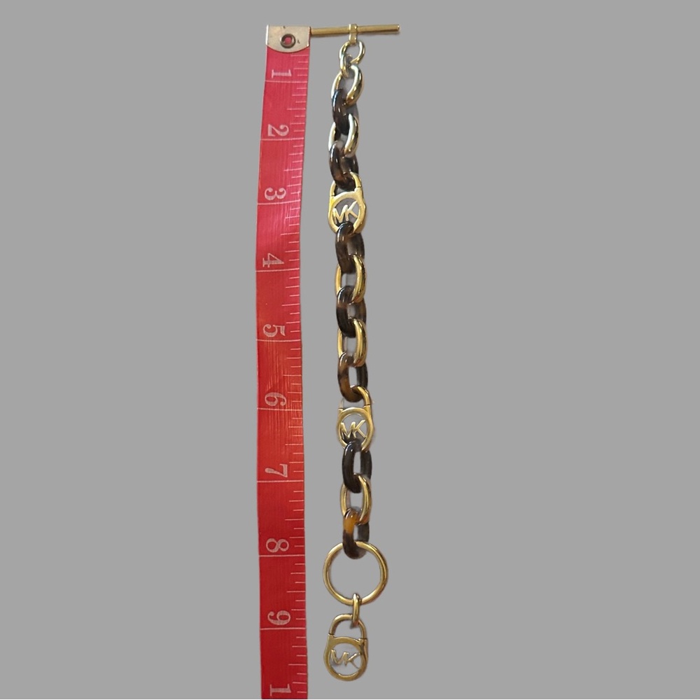MICHAEL KORS MK TORTOISE SHELL LINK BRACELET - Picture 2 of 6